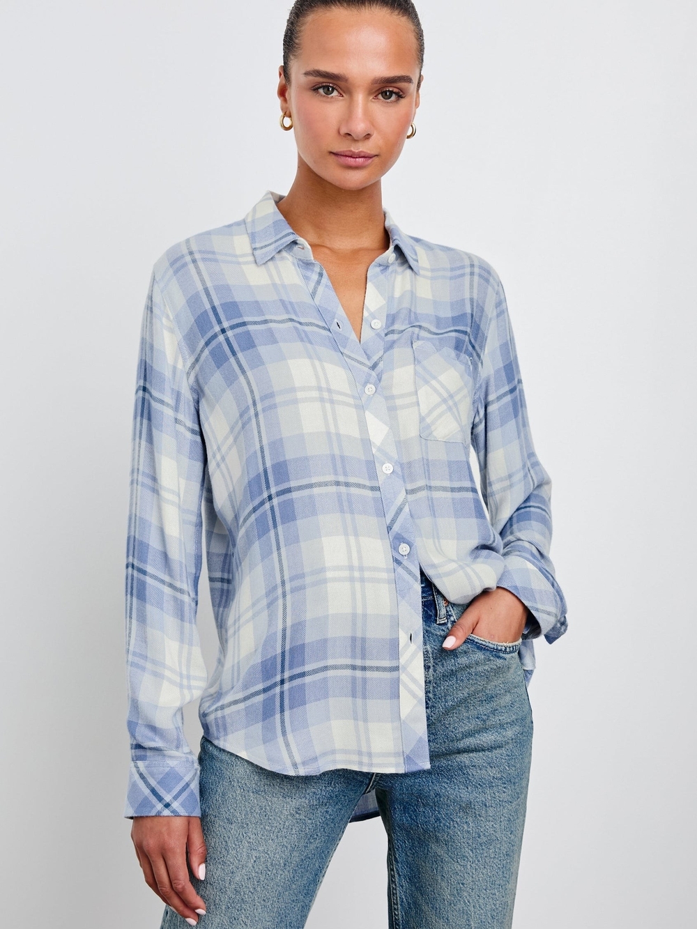 Rails Hunter Shirt Bluebell Snow